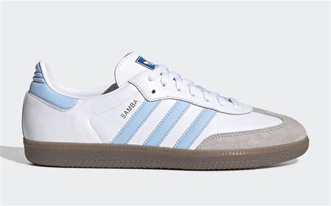 adidas samba blau weiß damen|Adidas Samba rubber sole.